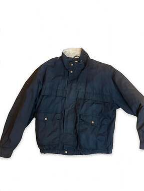 Vintage Trader Bay Black and Khaki Outerwear Jacket Size L